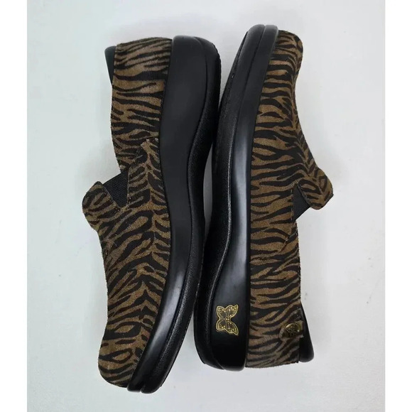 Alegria Keli Pro Roar Tiger Stripe CLOG Suede Leather Comfort Clog KEL-402 Sz 39 - Picture 5 of 12